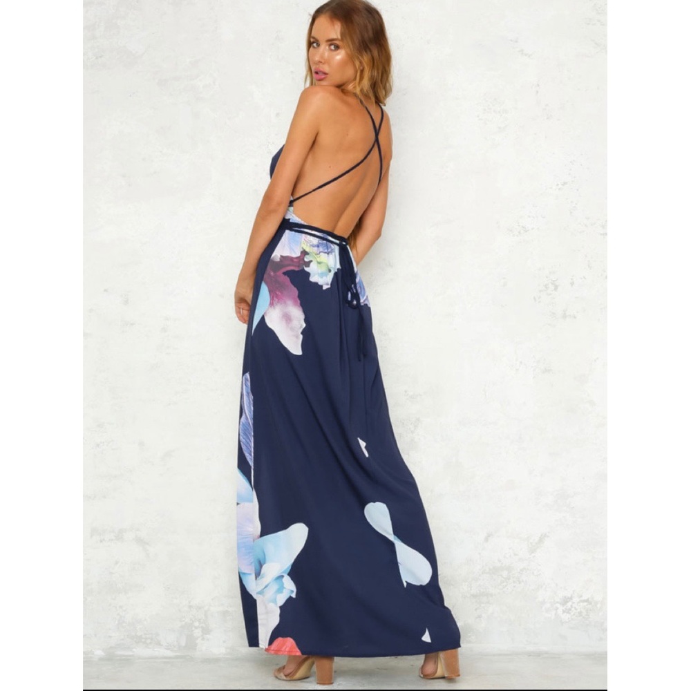 NWOT - Floral Print Long Maxi Dress